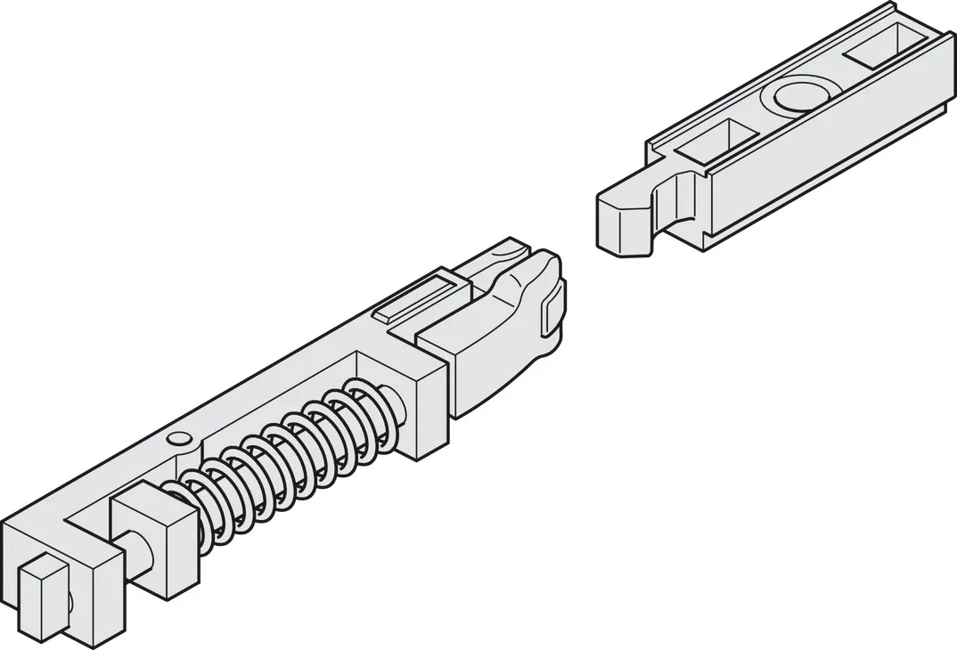 Vastzetinrichting, voor glijrail G 96 N 20, Dorma